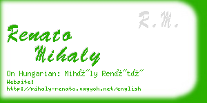 renato mihaly business card